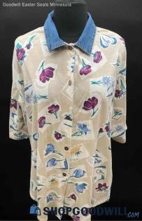 Act III Classics Women's Cotton SS Shirt - Sz OS