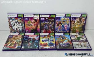 Lot of 10 Microsoft Xbox 360 Just Dance, Yoostar 2, Joy Ride, Harry Potter+