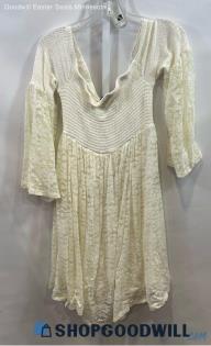 Torrid Women's Ivory Off-Shoulder Bell Sleeve Lace Dress - Sz 1X