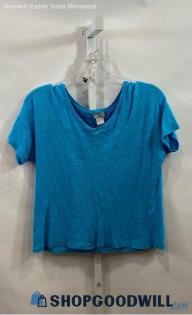 Chico's Women's Sky Blue V-Neck T-shirt - Sz S