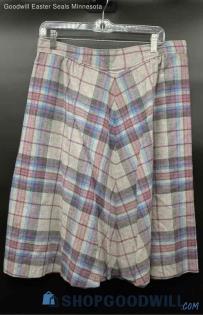 Current Visions Women's Grey Plaid Skirt - Sz OS