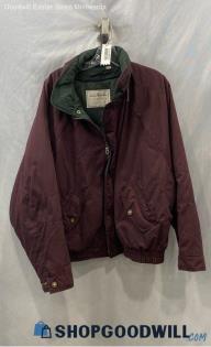 London Fog Men's Dark Red/Black Bomber Jacket - Sz L