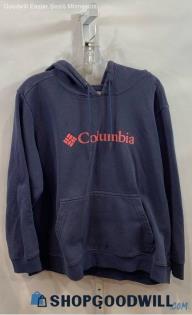 Columbia Women's Purple Blue Logo Graphic Fleece Lined Hoodie - Sz 1X