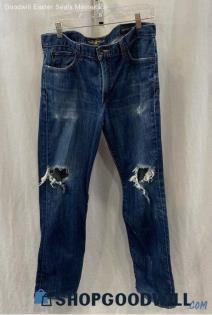 Lucky Brand Men's Blue Washed Straight Jeans - Sz 34