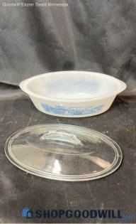 Glasbake Glass Dish W Lid