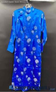 Royal Blue Women's Asian Themed Dress - Sz OS