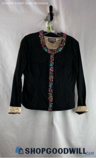 Berek Women's Black/Gold Embellished Sweater - Sz M