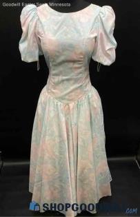 Women's Pastel 90'S Style Pastel Drop Waist Dress - Sz OS