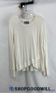 Athleta Women's White Lightweight Front Panel Sweater - Sz S