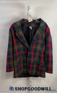 CAC Women's VTG Multicolored Knit Patterned Button Up Blazer - Sz 8