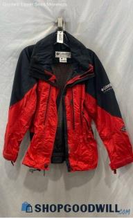 Columbia Women's Red/Black Windbreaker Jacket - Sz S