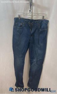 Levi's Men's Blue Dark Washed 514 Straight Jeans - Sz 30x32