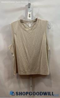 Athleta Women's Sleeveless Light Grey Tank Top - Sz M