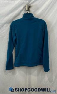 The North Face Women's Teal Blue Full Zip Fleece Sweater - Sz PS