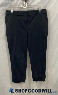 Chico's Women's Black Clasp Cropped Capri Pants - Sz P10