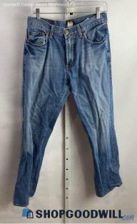 Lucky Brand Men's Weathered Blue Medium Washed Bootleg Jeans - Sz 31