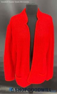 Harrington Square Women's LS Red Acrylic sweater