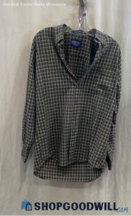 Pendleton Women's Tan and Black Gingham Long Sleeve - Sz M