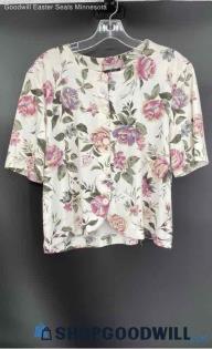 Fritzi Women's SS Lavender Floral shirt - Sz L