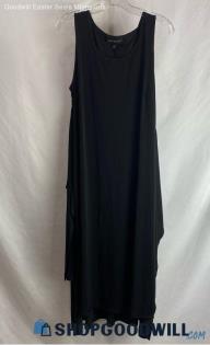 Lane Bryant Women's Black Textured Waist Tie Maxi Dress - Sz 14