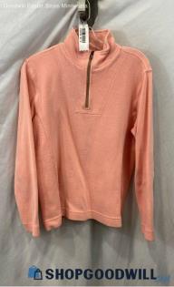 Tommy Bahama Women's Pink 1/4 Zip Lightweight Sweater - Sz S