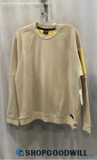 Hurley Women's Tan / Beige W Yellow Pockets Sweater - Sz M