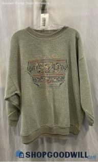 Express Women's Sage Green Crewneck Sweater Sz M