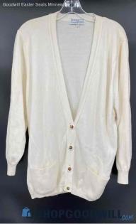 Designers Originals Women's LS Lightweight Ivory sweater - Sz XL