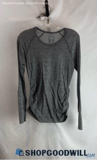 Athleta Women's Heather Gray Long Sleeve Tech Shirt - Sz S