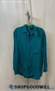 VTG Paul Duffier Women's Blue Button Up Shirt - Sz M