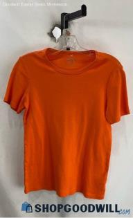 Pendleton Women's Bright Orange Basic T-Shirt - Sz PS