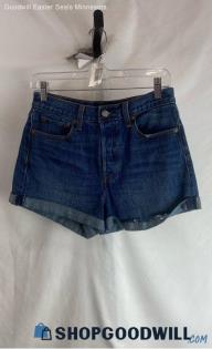 Levi's Women's Blue Denim Cuffed Short - Sz 29