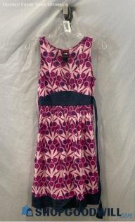 The North Face Women's Pink Patterned Belted Waist Casual Dress - Sz S