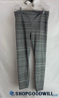 Athleta Women's Gray Striped Ankle Leggings - Sz M