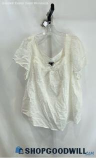 Torrid Women's White Textured Blouse - Sz 3X