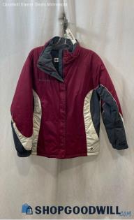 Columbia Women's Pink/Gray/White Nylon Jacket - Sz L