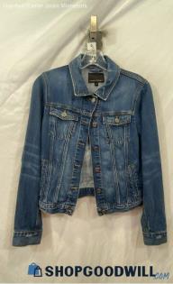 Banana Republic Women's Blue Dark Washed Button Up Denim Jacket - Sz S