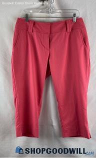 Adidas Women's Berry Pink Ripstop Capri Golf Pants - Size 10