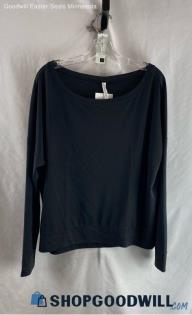 Fabeltics Women's Black Lightweight Scoop Neck Long Sleeve - Sz M