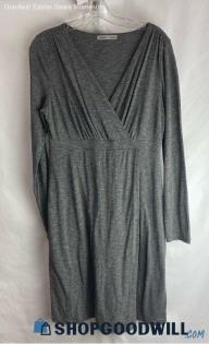 Athleta Women's Charcoal Gray Lightweight Surplice Sweater Dress - Sz M