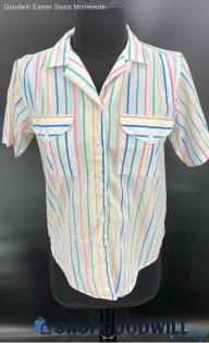 Women's Pastel Stripe SS Cotton Shirt