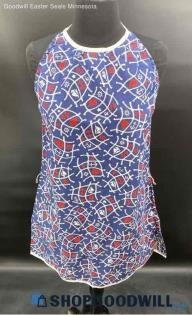 Montgomery Ward's Nautical Themed Halter Dress - Sz 16