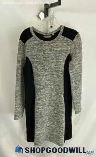 Athleta Women's Gray/Black 3/4 Sleeve Shirt Dress - Sz M