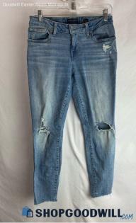 Lucky Brand Women's Light Blue Distressed Skinny Jean - Sz 8