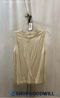 Athleta Women's Light Beige Loose Fit Tank Top - Sz L