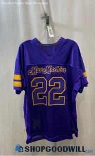 Men's Purple Mav Machine #22 Percussion Jersey - Sz M