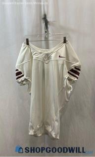 NWT Nike Men's White/Maroon Blank Football Jersey - Sz 3X