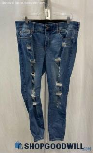 Torrid Women's Blue Distressed Skinny Jeans - Sz 14S