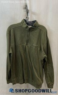 Columbia Men's Olive Green Fleece Lined Henley Sweatshirt - Sz XL