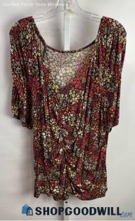 Lane Bryant Women's Multicolor Floral T-Shirt Blouse - Sz 22